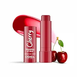 Oshea Herbals Nourishing Cherry Lip Balm for Men & Women with SPF 15 | Instant Hydration, Relieves Dry & Chapped Lips | Enriched with Shea Butter & Castor Oil - 4.5 g