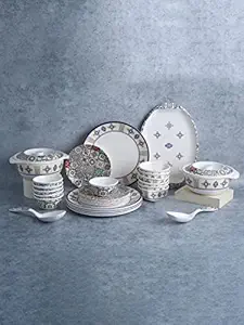 Wonderchef Venice Dinner Set - Blue, Set of 31 (Melamine)