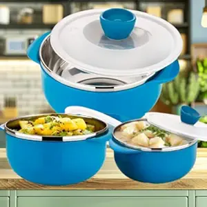 Gopi 3 pc Set Serving & Mixing Bowl 1000 ML,1.4 L, 2.4 L