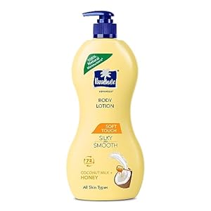 Parachute Advansed Soft Touch Body Lotion for Women & Men, All Skin types, 600ml | Pure Coconut Milk & Honey, 100% Natural, 72h Moisturisation