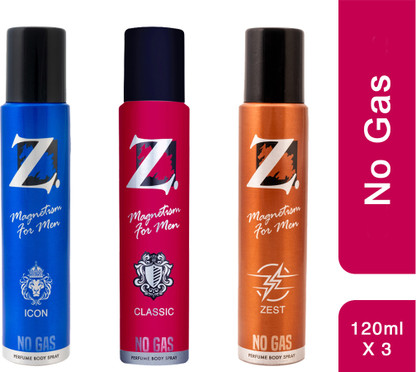 Z - Magnetism for Men Classic Icon Zest No Gas Deo Deodorant, Prevents odor, Deodorant Spray