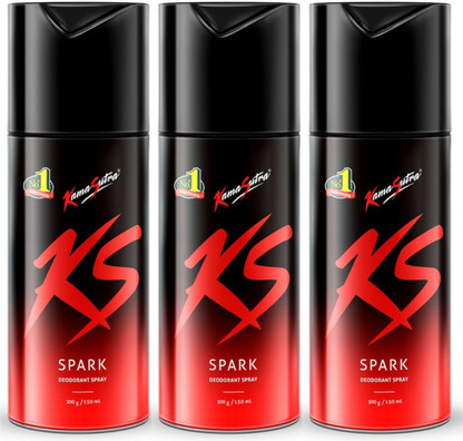 KS SPARK 3 Body Spray - For Men & Women (450 ml, Pack of 3)