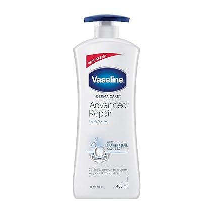Vaseline Derma Care Advanced Repair Body Lotion, For Sensitive, Dry Skin, Non Greasy, Long Lasting Moisturisation, 400 ml