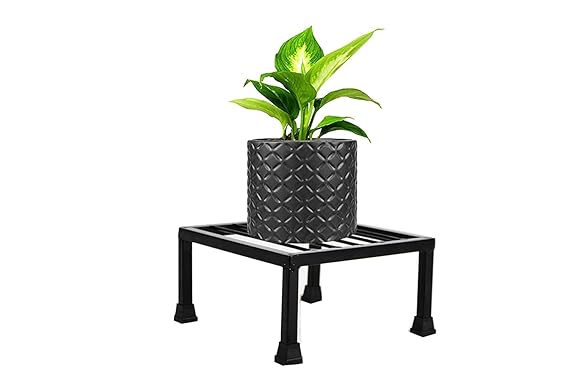 BENAVJI Pack of 1 Black Plant Stands for Home Decorations