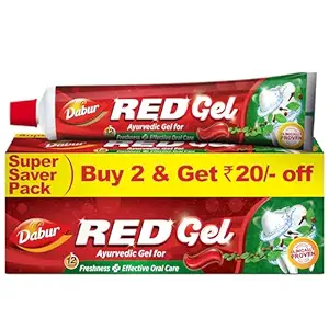 Dabur Red Gel Ayurvedic Toothpaste for Healthy Gums & Effective Dental Care