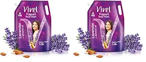 Vivel Fragrant Body Wash, Lavender & Almond Oil Shower Gel, 1500ml