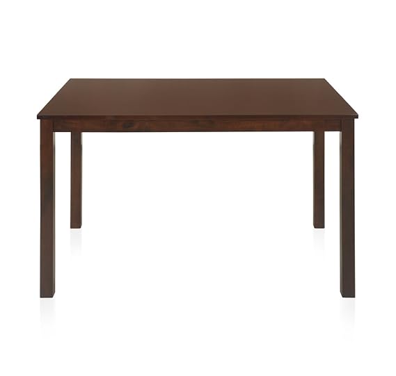 @home By Nilkamal Gem 4 Seater Solid Wood Dining Table in Cappucino Finish
