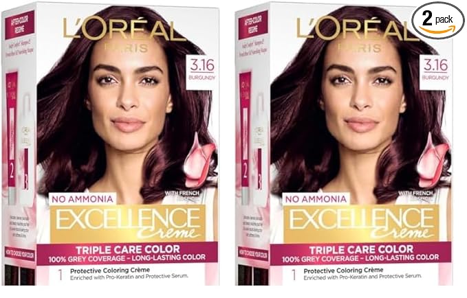 L'Oral Paris Permanent Hair Colour, Radiant At-Home Hair Colour With Up To 100% Grey Coverage, Pro-Keratin, Up To 8 Weeks Of Colour