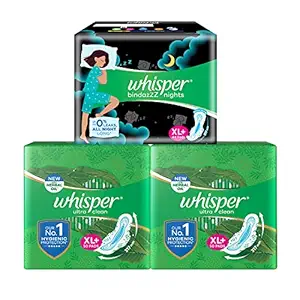Whisper Day & Night Sanitary Pads | 144 Thin Pads
