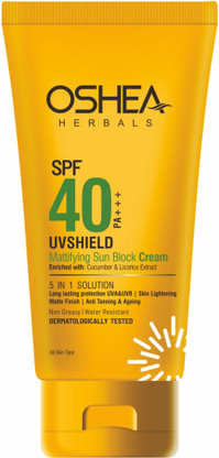Oshea Herbals Sunscreen - SPF 50 PA+++ UV SHIELD MATTIFYING SUN BLOCK CREAM