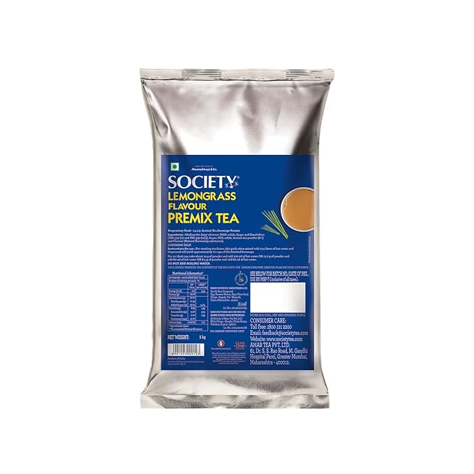 Society One Minute Tea | Refreshing Lemongrass Flavour | Flavoured Instant Tea