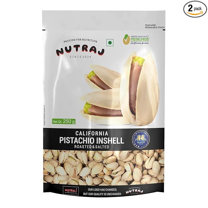 Nutraj California Salted Pista 500gm (250gm x 2) | Pistachios