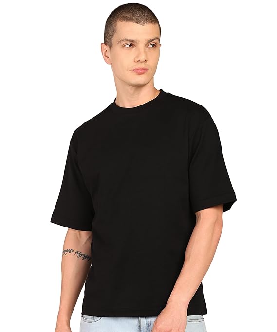 Alan Jones Clothing Crew Neck Half Sleeve Oversized T-Shirt for Men