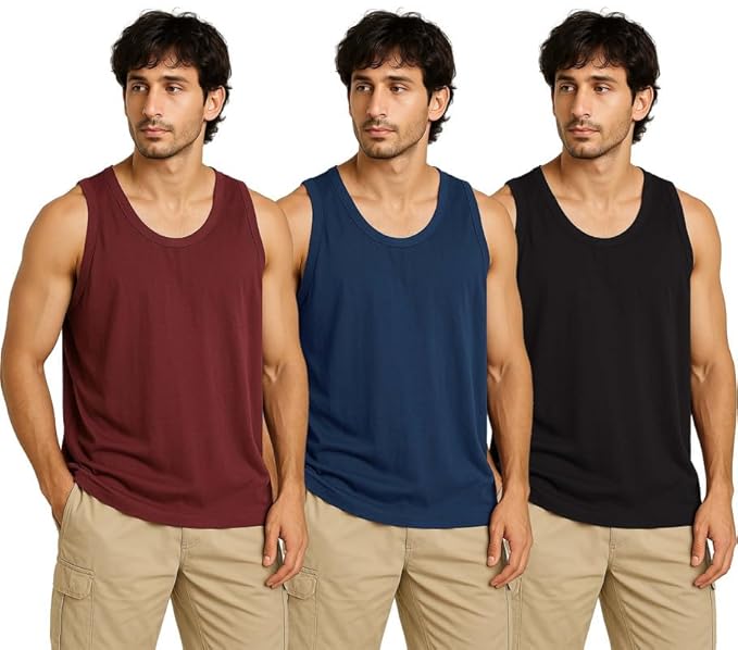 JUARI BE A GENTLEMAN Men's Cotton Blend Vest for Daily Comfort