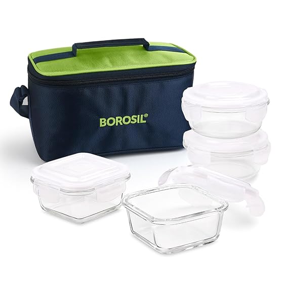 Borosil Alfa Green Universal Lunchbox | Made in India