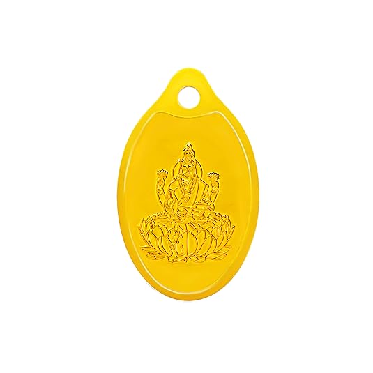 Muthoot PAPPACHAN Swarnavarsham 24K (999) Yellow Gold Oval Laxmi Pendant 5 Gram
