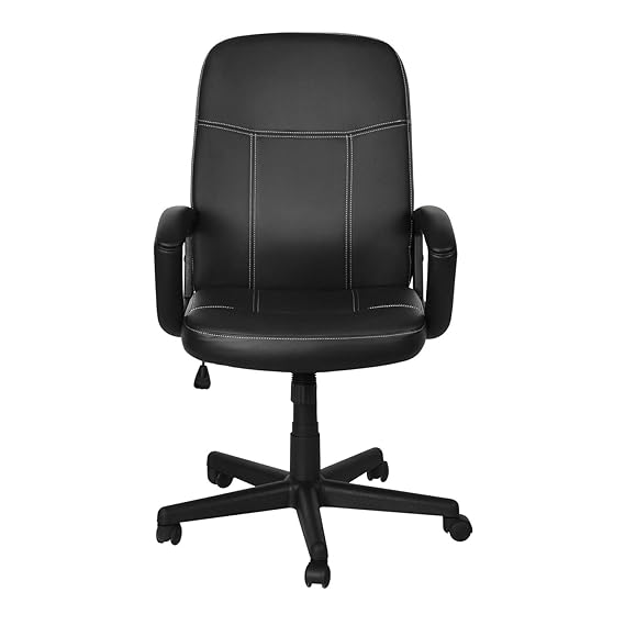 Nilkamal Mayor Mid Back Office Chair, Black, standard