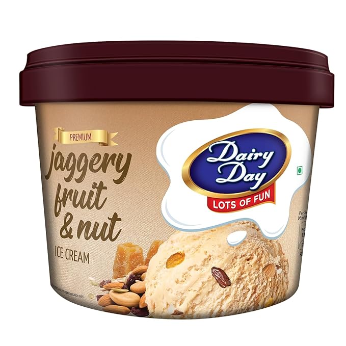 Dairy Day Jaggery Fruit & Nut Premium Ice Cream Tub, 480ml