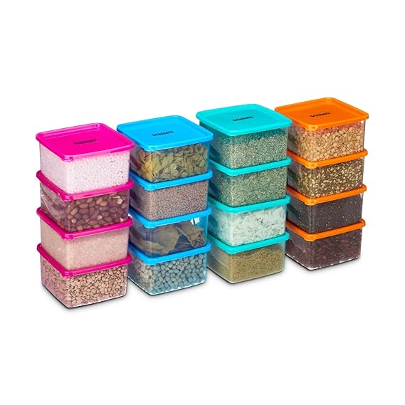 Amazon Solimo Fresia Modular Container Set 16 Airtight BPA-free