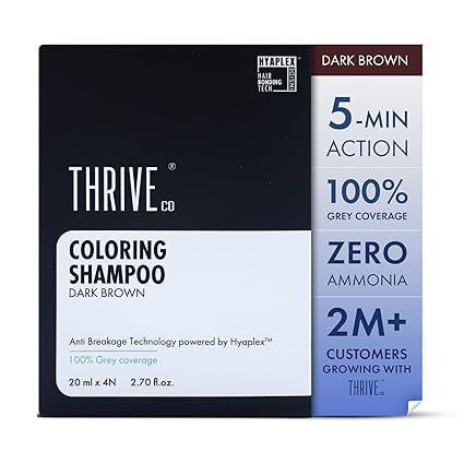 ThriveCo Colouring Shampoo, Dark Brown | 5-Minute Quick Color