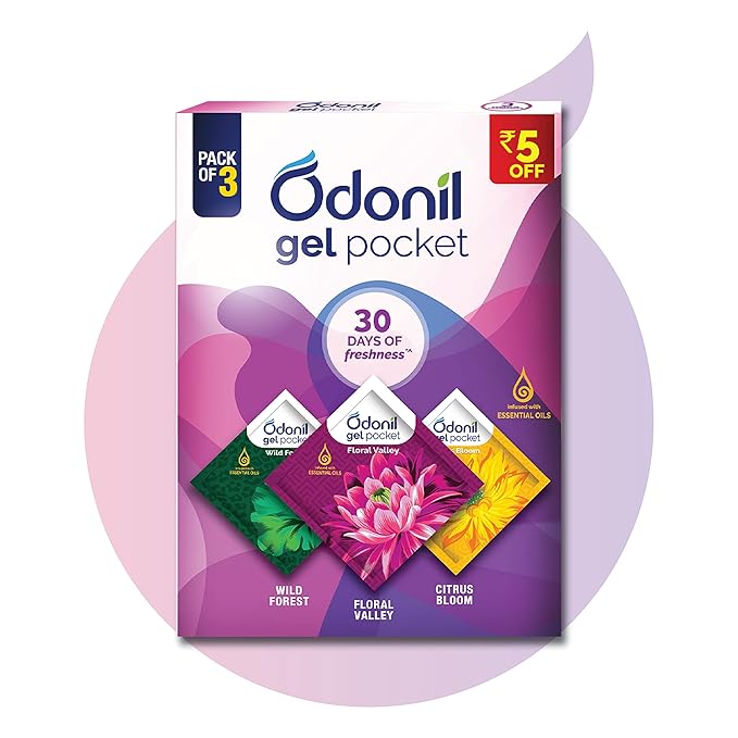 Odonil Gel Pocket Mix - 30g Assorted pack of 3 new fragrances