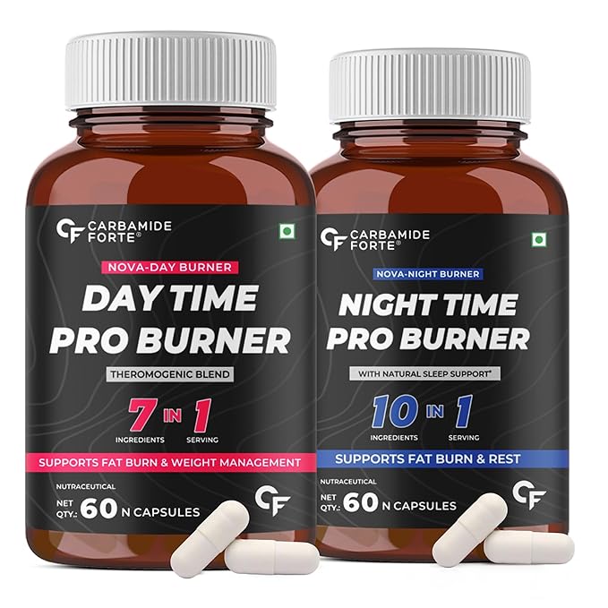 Carbamide Forte Day & Night Fat Burner for Weight Loss for Women and Men | With Garcinia Cambogia