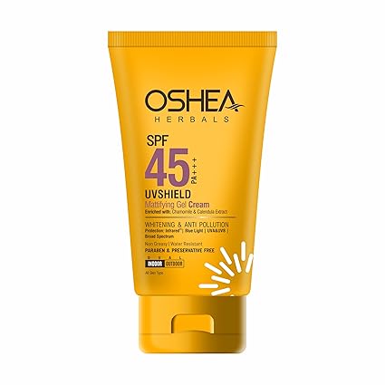 Oshea Herbals UVShield Mattifying Gel Sunscreen Cream SPF 45 PA +++ for All Skin Types