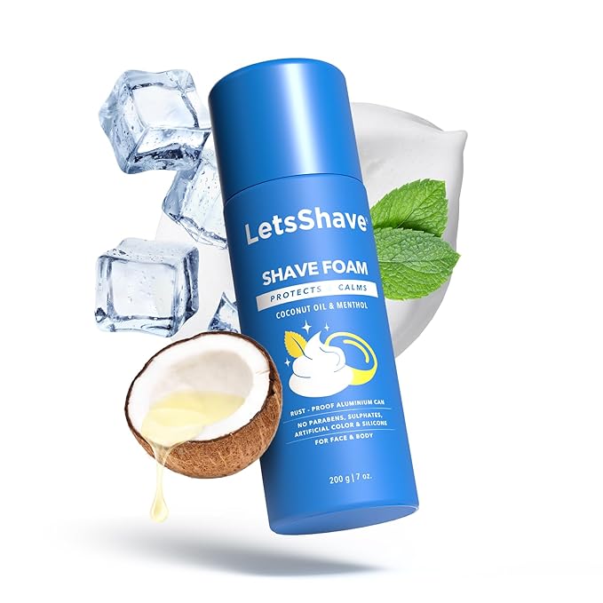 LetsShave Sensitive Shave Foam For Men - 200 g