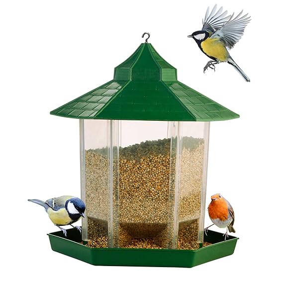 Garden's Need Hut Shape Bird Feeder for Outdoor Spaces
