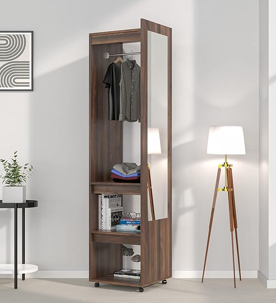 Nilkamal Mamen Engineered Wood Dresser with Mirror (Cappucino)