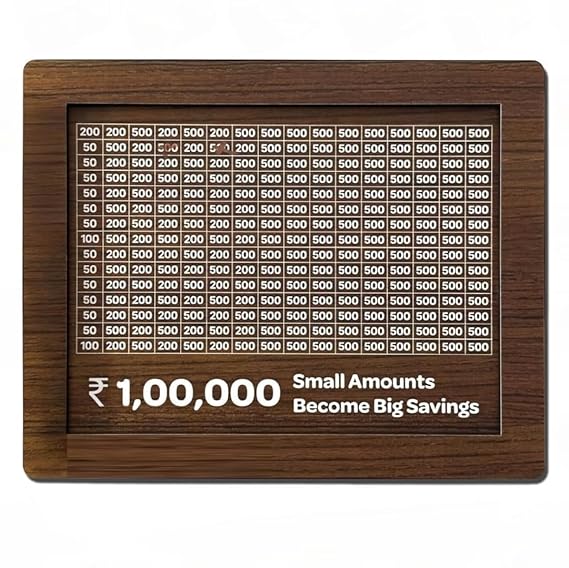 BENAVJI Wooden Piggy Bank for Kids & Adults, Coin Box