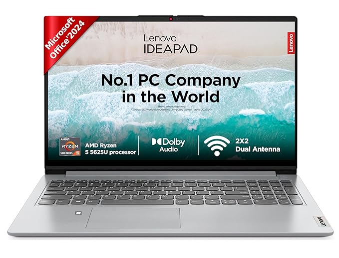 Lenovo IdeaPad 1 AMD Ryzen 5 5625U 15.6 inch FHD Laptop