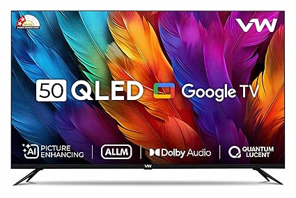 VW 127 cm (50 inches) Pro Series 4K HD Ready Smart QLED Google TV (Black)