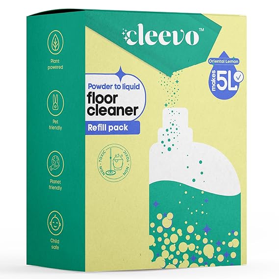 Cleevo Floor Cleaner Liquid (5L Refill Pack) | Natural Disinfectant for Mops