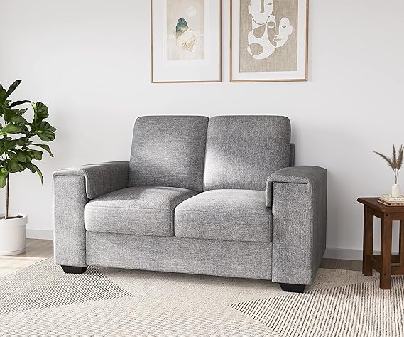 @home By Nilkamal Leah 2 Seater Sofa (Grey)