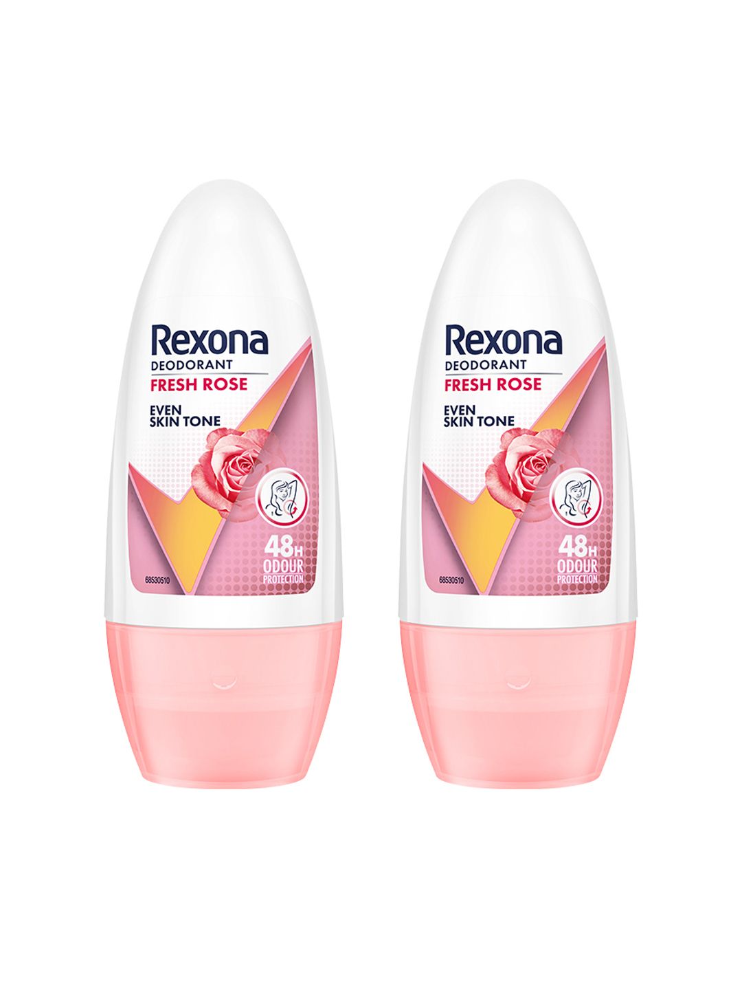 Women Set Of 2 Fresh Rose Underarm Anti-Perspirant Roll-On Deodorant - 50ml Each