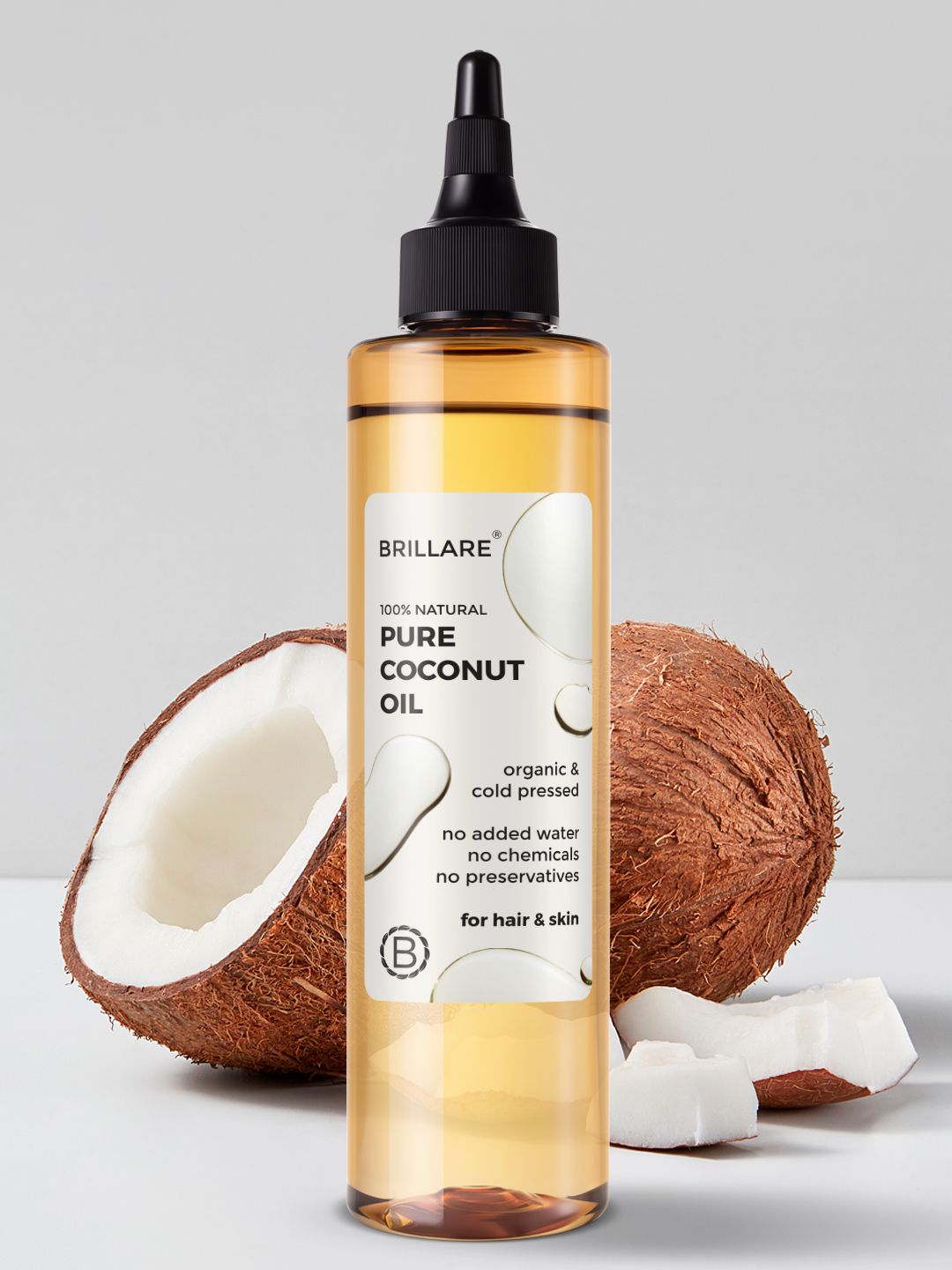 Sustainable Organic & Cold-Pressed Pure Coconut Oil - 200 ml