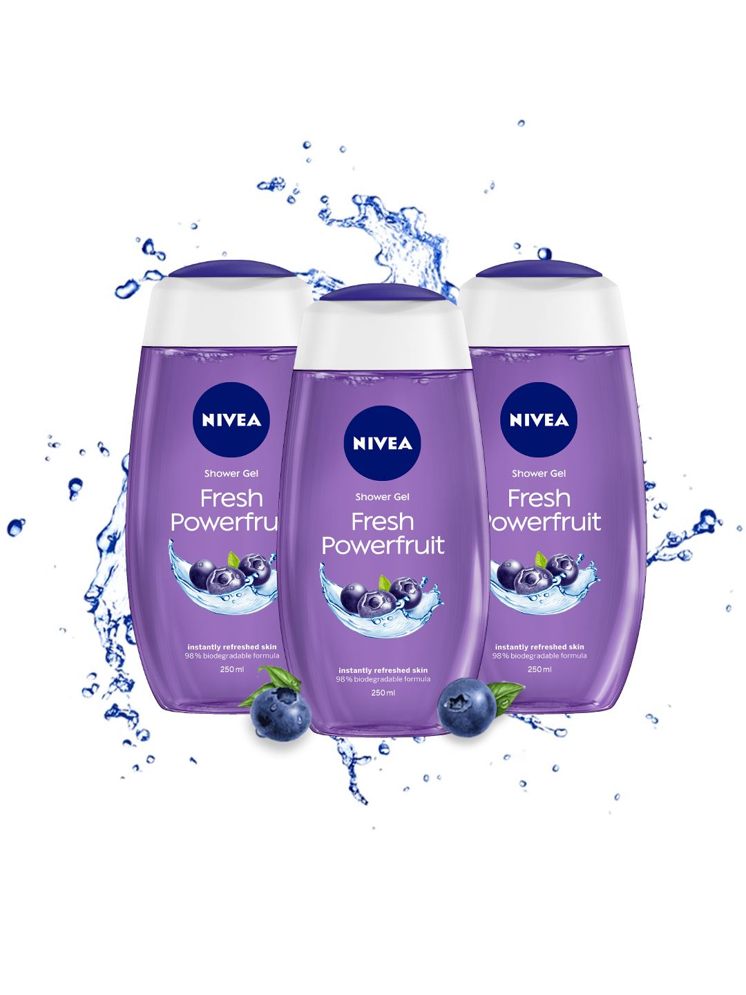 Women's Set of 3 Fresh Powerfruit Care Shower Body Wash