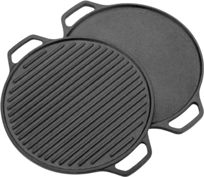 Flipkart SmartBuy Pre-Seasoned Cast Iron 2 in 1 Grill and Griddle Pan Tawa