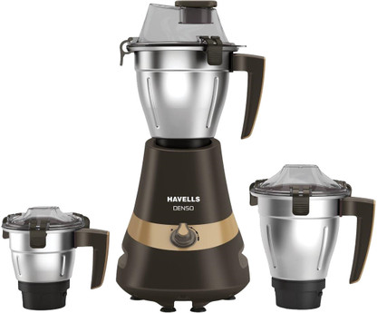 HAVELLS Denso 900 W Mixer Grinder (GHFMGEDK090 | 3 Jars | Multicolor)