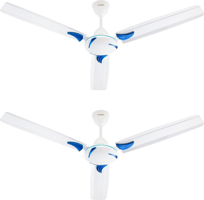 Candes Lynx 3 Star 1200 mm 3 Blade Ceiling Fan (Anti Dust | White, Blue | Pack of 2)