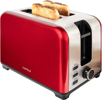 Hafele Amber 2 Slices Toaster 930 W Pop Up Toaster (Red)