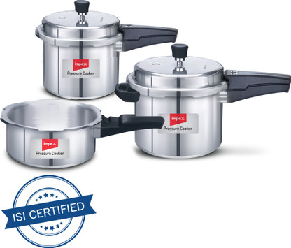 IMPEX Induction Base Pressure Cooker Combo 2 L, 3 L, 5 L Outer Lid