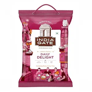 India Gate Daily Delight Pure Basmati Rice 5kg | Raw and Aged Broken Rice
