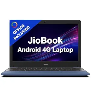 JioBook 11 Android 4G Laptop (Mediatek 8788 Octa-core 2 GHz/ARM Mali G72 MP3 @800 MHz/29.5cms 60 Hz/Thin and Light Laptop/ 4 GB LPDDR4/ 64 GB eMMC/JioOS/Dual Band Wi-Fi/Blue/ 990 GMS)/Office Included