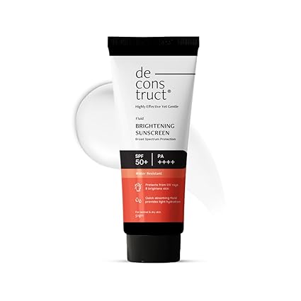 Deconstruct Brightening Fluid Sunscreen SPF 50+ | Niacinamide for Dry Skin