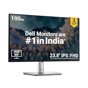 Dell 24 inch P2425H Monitor IPS FHD|100Hz| 99% sRGB | 250 cd/m2 (Typical) 5ms| 1500:1 Contrast Ratio| 5X USB 3.2 Gen1 1x HDMI 1.4 1xDP 1xVGA| Height Tilt Swivel Pivot |USB-C Downstream | Flicker Free