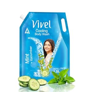 Vivel Cooling Body Wash, Mint & Cucumber Shower Gel for Soft Skin