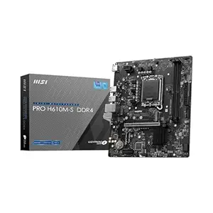 MSI PRO H610M-S DDR4 Motherboard, Micro-ATX for 14th Gen Intel Cores