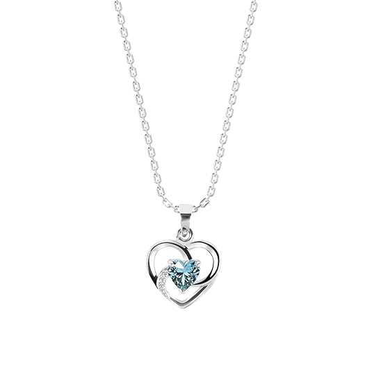 CLARA 925 Sterling Silver Heart Pendant Necklace | with or Without Chain | Gift for Women and Girls